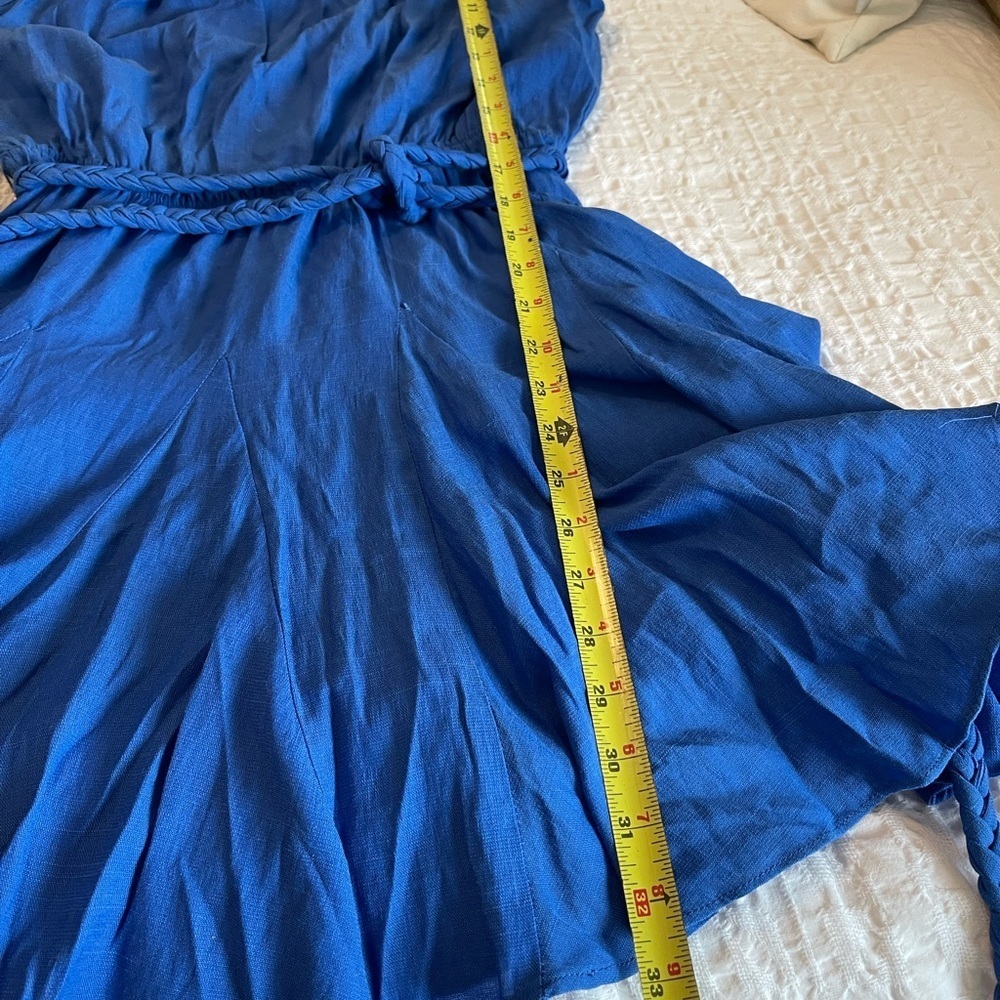 DO+BE dress ruffled periwinkle blue size large polyester rayon blend - Picture 6 of 7